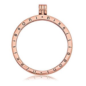 Nikki Lissoni Rose tone 1 3 4 Inch Coin Holder Pendant