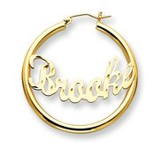 14k Yellow Gold Name Earrings