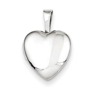 Sterling Silver Baby Polished Heart Locket