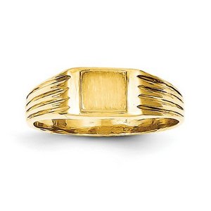 14K Gold Boy s Fancy Square Signet Ring