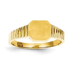 14K Gold Boy s Square Signet Ring