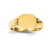 14K Gold Boy s Octagon Signet Ring