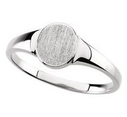Sterling Silver Boy s Round Signet Ring