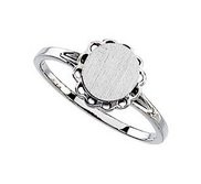 Sterling Silver Girl s Oval Signet Ring