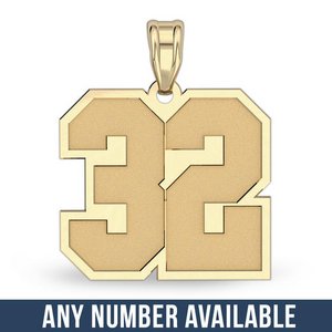 Jersey Number Charm or Pendant with 2 Digits