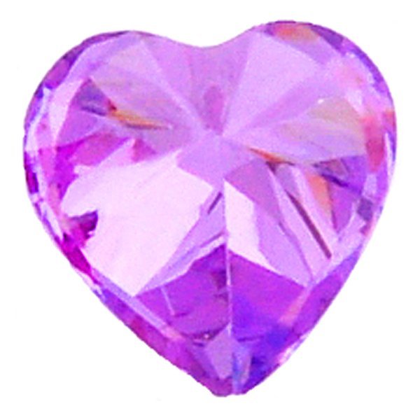 Glass Charm Locket Heart Shaped Birthstone - PG85116