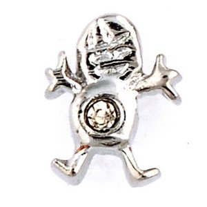 Glass Charm Locket Cubic Zirconia Boy Charm