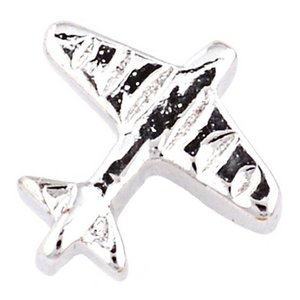 Glass Charm Locket Airplane Charms