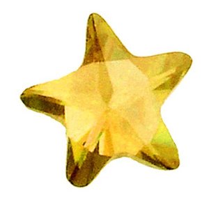 Glass Charm Locket Star Shaped Birthstone