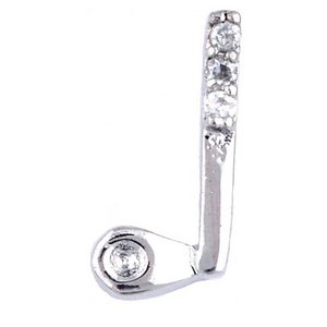 Glass Charm Locket Cubic Zirconia Golf Charm