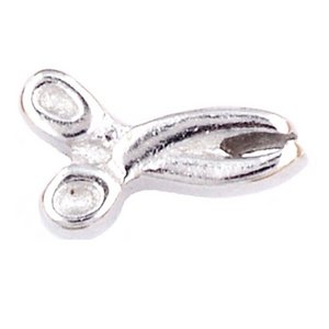 Glass Charm Locket Scissors Charm