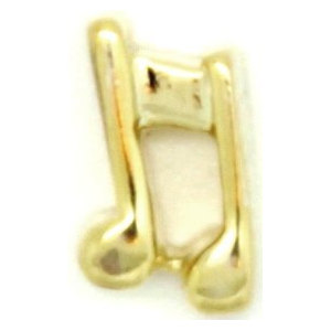 Glass Charm Locket  Music Note Charm