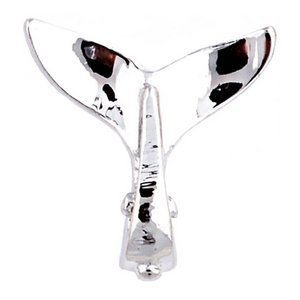 Glass Charm Locket Whale Tail Charm