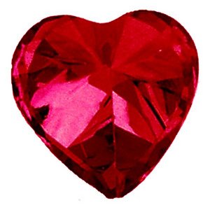 Glass Charm Locket Heart Shaped Birthstone