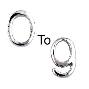 Glass Charm Locket Single Number Charms