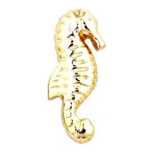 Glass Charm Locket Seahorse Charm