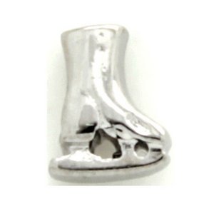 Glass Charm Locket Ice Skate Charm