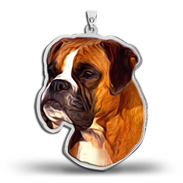 boxer dog pendant