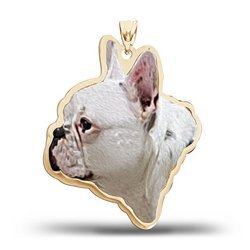 French Bulldog Dog Color Portrait Charm or Pendant