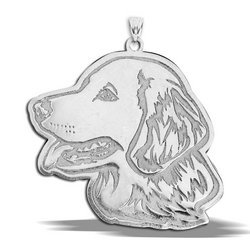 Golden Retriever Dog Portrait Charm or Pendant