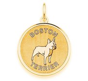 Boston Terrier Disc Charm or Pendant