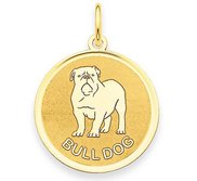 Bulldog Disc Charm or Pendant