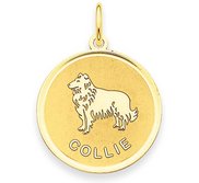 Collie Disc Charm or Pendant