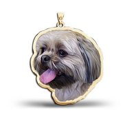 Shih Tzu Dog Portrait Charm or Pendant
