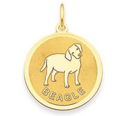 Beagle Disc Charm or Pendant