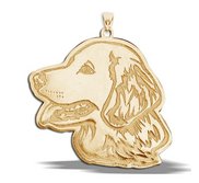 Golden Retriever Dog Portrait Charm or Pendant