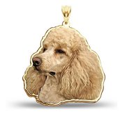 Poodle Dog Color Portrait Charm or Pendant