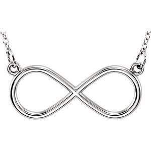 14K Gold Infinity Symbol Necklace with 18 Inch Chain