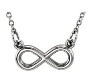 14K Gold Petite Infinity Symbol Necklace with 18 Inch Chain