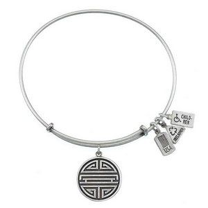 Wind   Fire  Shou  Chinese Long Life Symbol   Expandable Bracelet