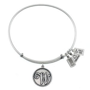 Wind   Fire  Love Letter  W  Charm  Expandable Bracelet
