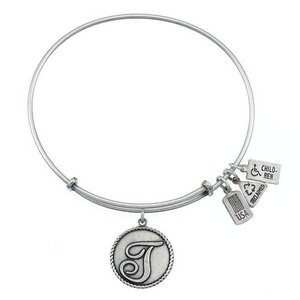 Wind   Fire  Love Letter  T  Charm  Expandable Bracelet