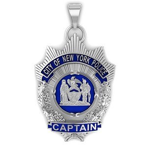 Personalized Police Captain Enamel Badge w  Your Department
