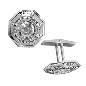 Personalized State Trooper Badge Cuff Links with Your Number