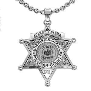 Personalized Sheriff Badge with Number  Rank   Department