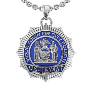 Personalized Lieutenant Badge with Your Number   Department
