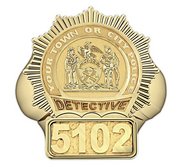 Personalized Detective Badge Ring with Number   Department