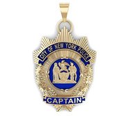 Personalized Police Captain Enamel Badge w  Your Department