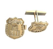 Personalized Police Badge Cuff Links with Your Number   Department