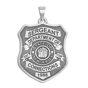 Personalized New Jersey Correction Police Shield Badge with Your Rank  Number   Department