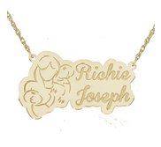 Personalized Mother   Two Sons Pendant w  18  Chain
