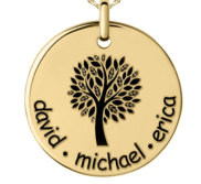 Personalized Family Tree Pendant with Up to 3 Names