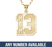 Mom s Jersey Number Charm or Pendant