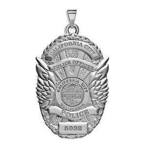 Personalized California City Police Badge with Your Rank  Department and Number