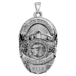 Personalized California Rialto Police Badge with Your Rank and Number