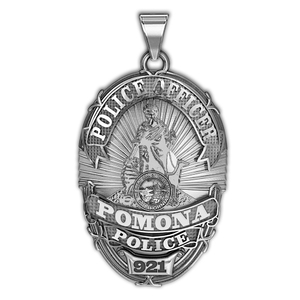 Personalized Pomona California Police Badge with Your Rank and Number
